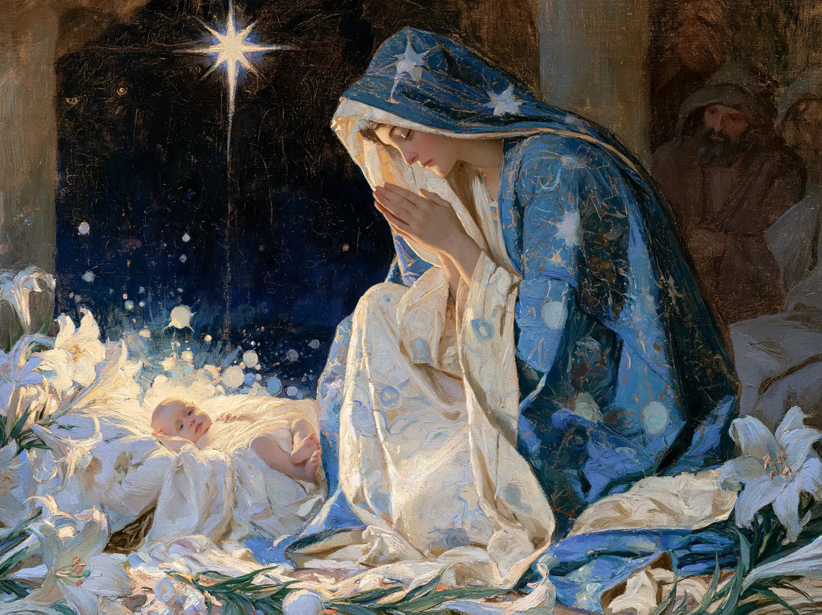 The Nativity — Prayer in the White Garden of Night