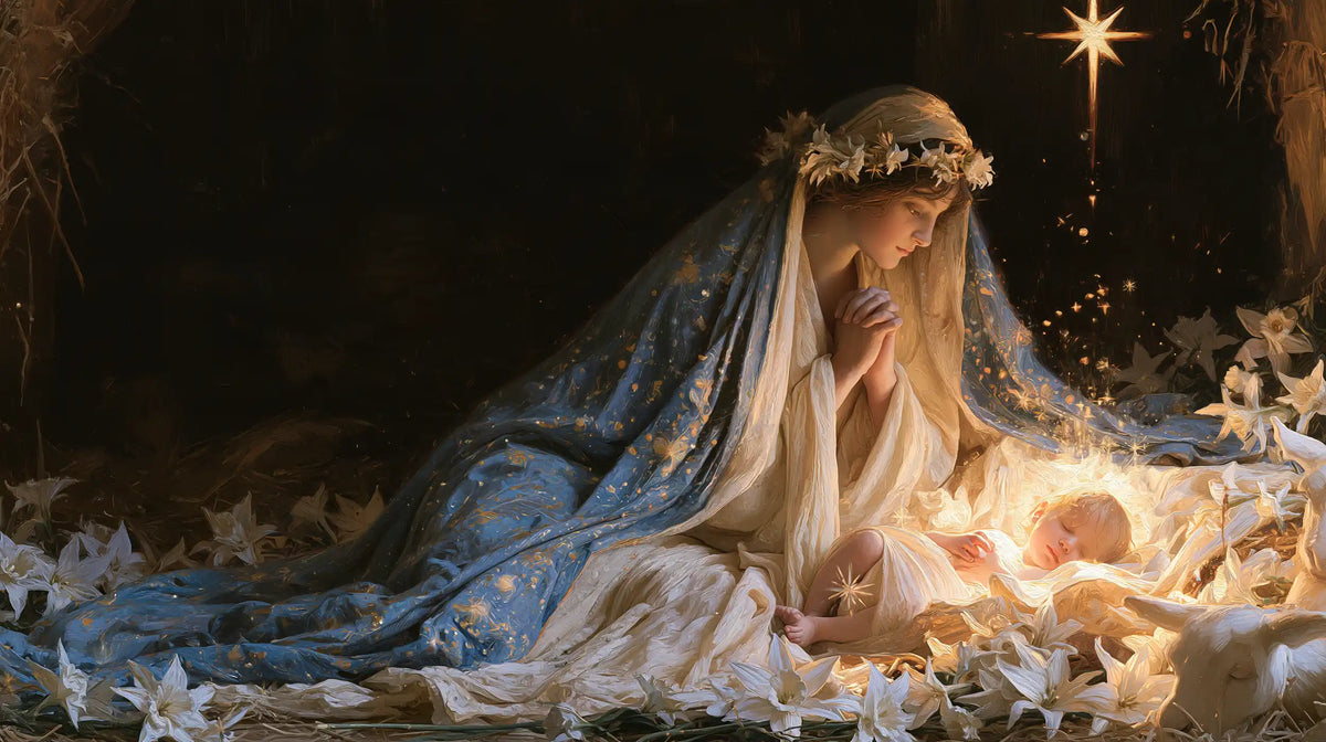 The Nativity — The Flowered Diadem Above Sleep