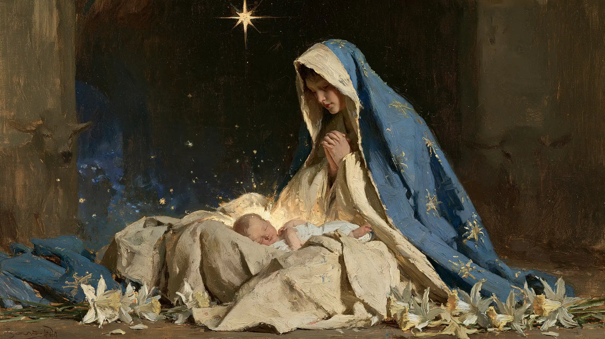 The Nativity — The Cradle in the Garden of Golden Stars