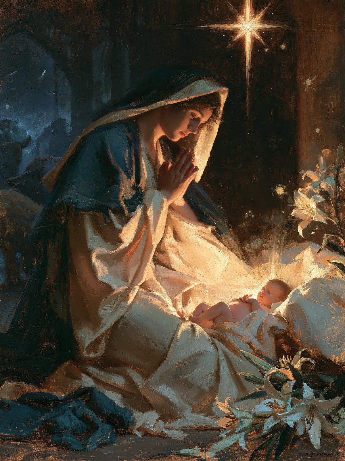 The Nativity — The Gold of the Cradle, the Blue of Heaven