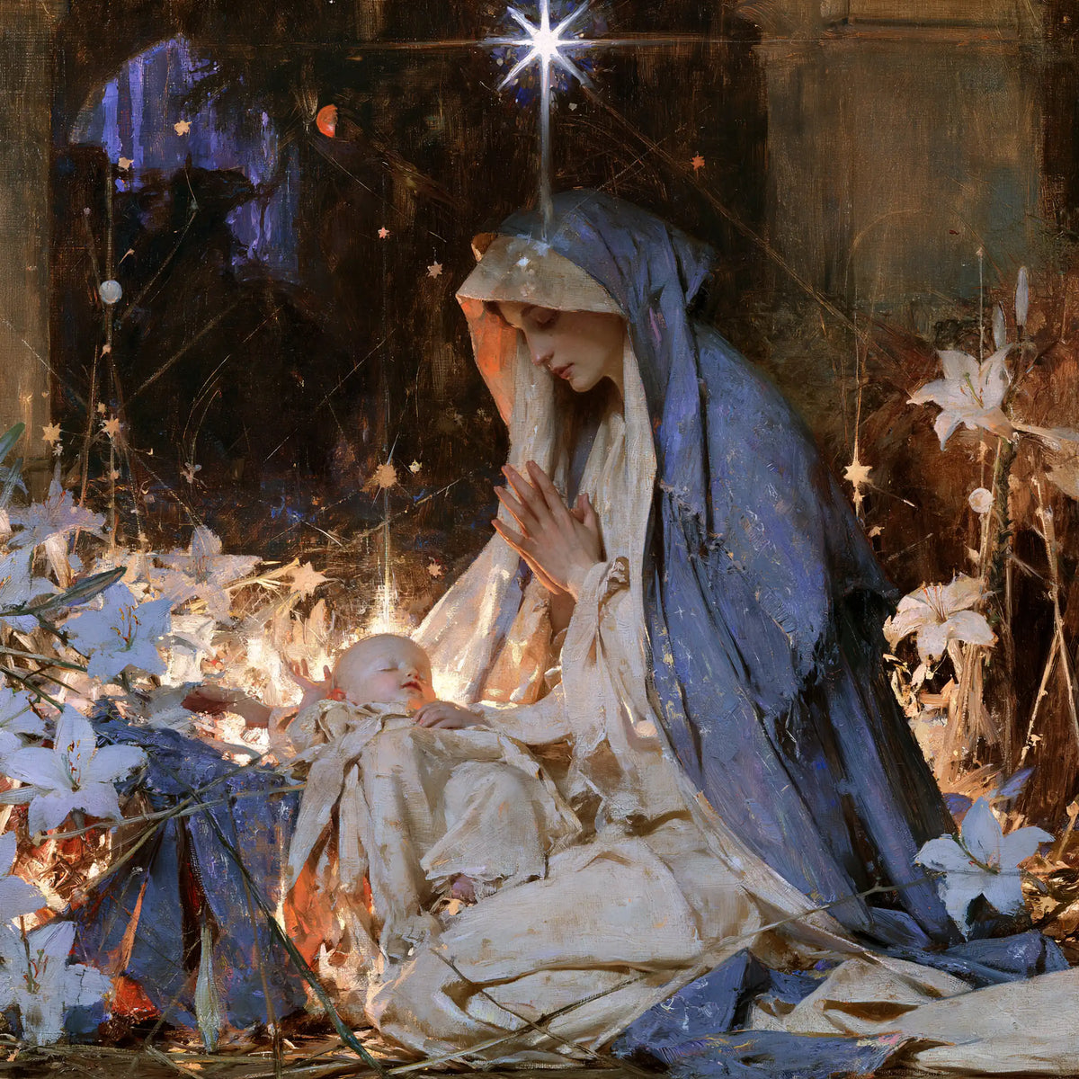 The Nativity — The Vigil of Porcelain Lilies