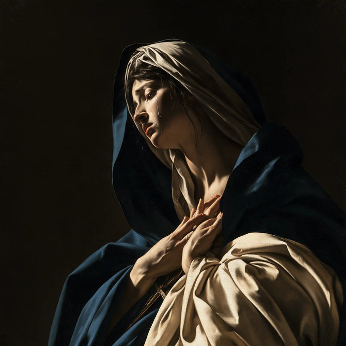Our Lady of Sorrows - Caravaggio Tenebrism · Square n° 1