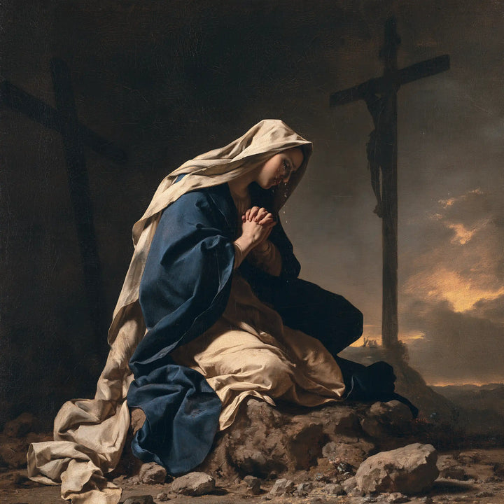 Our Lady of Sorrows - Mary Kneeling before the Cross · Square n° 1
