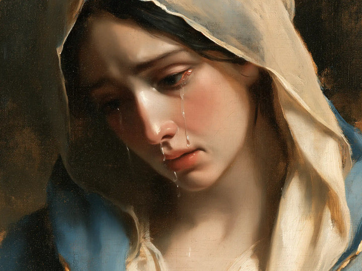 Our Lady of Sorrows — The Tear in the Softness of Ivory