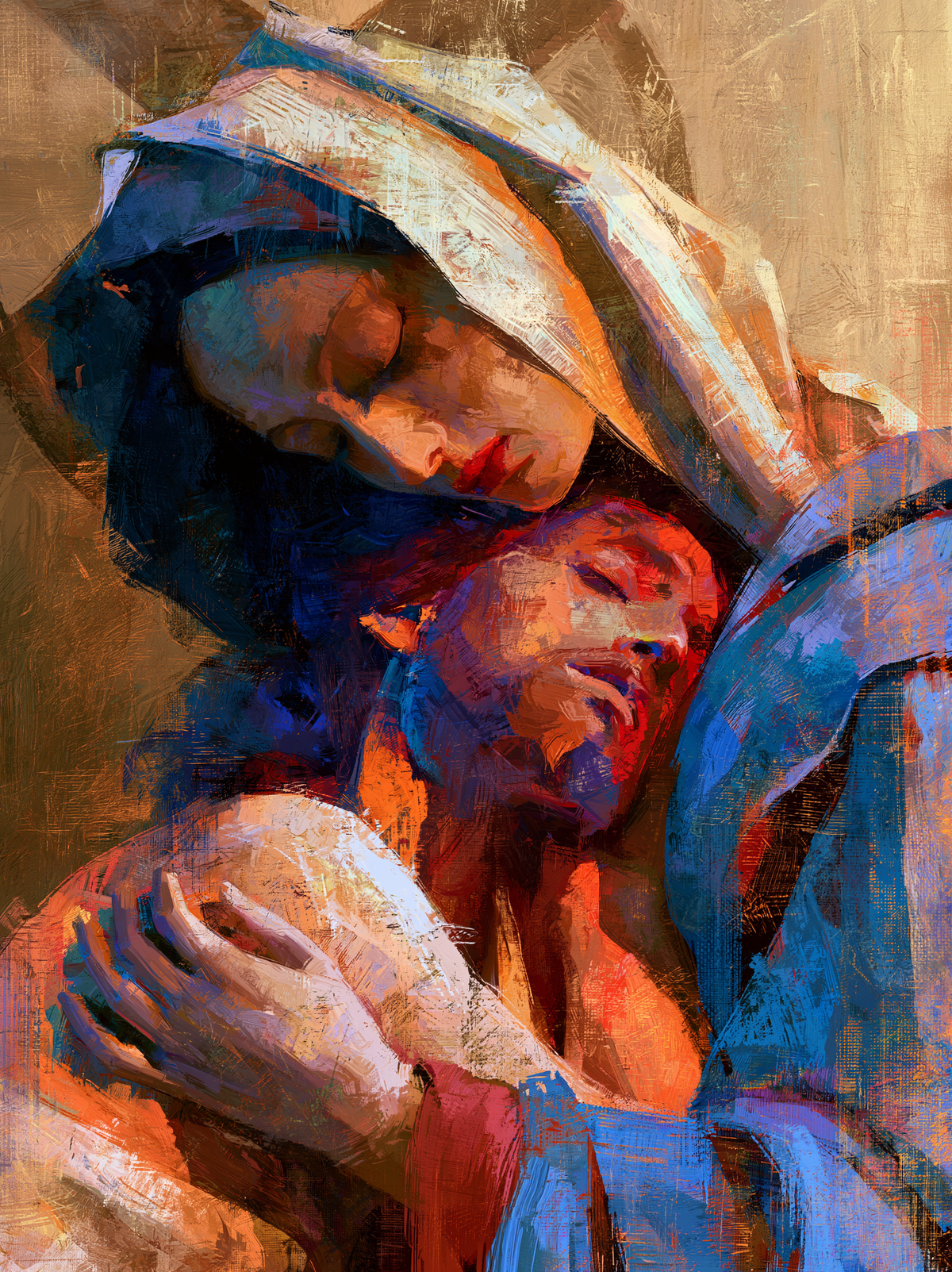 The Pietà — Rest in the Blue Folds