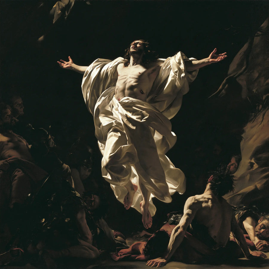 The Resurrection of Jesus Christ - Caravaggio Tenebrism · Square n° 2