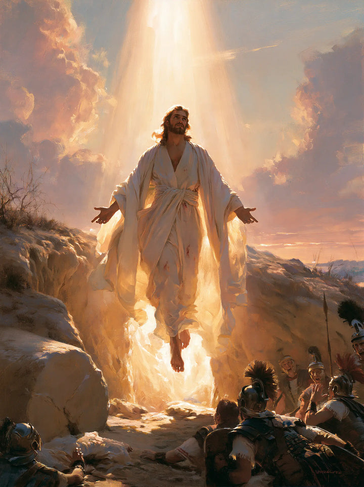 The Resurrection of Jesus Christ — The Face beneath the Column from Heaven