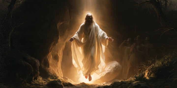 The Resurrection of Jesus Christ — White Folds in the Amber Shaft
