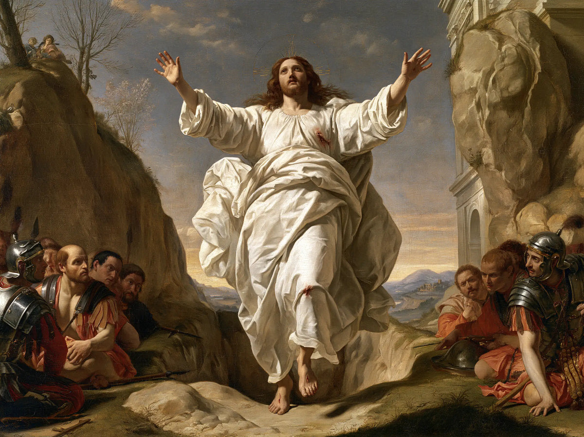 The Resurrection of Jesus Christ — Palms beneath the Slate Sky
