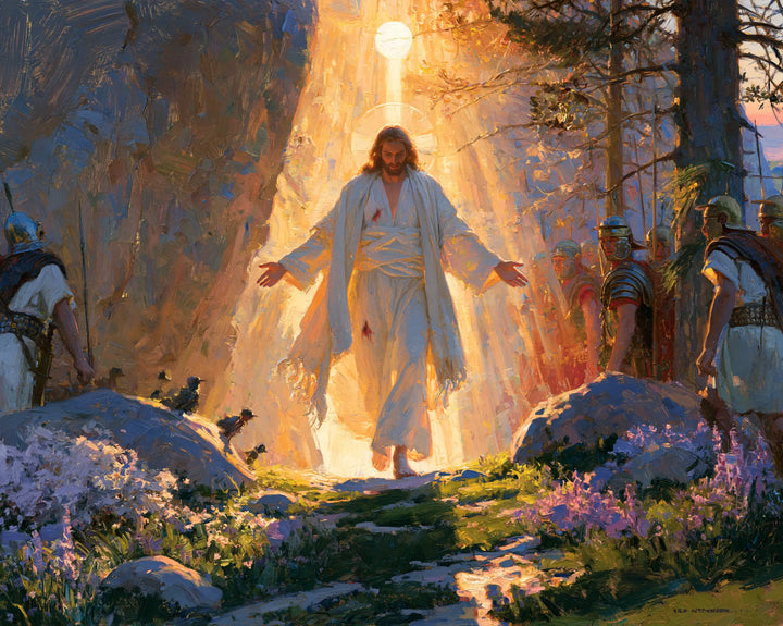 The Resurrection of Jesus Christ — The Pale Flame between Blue Rocks