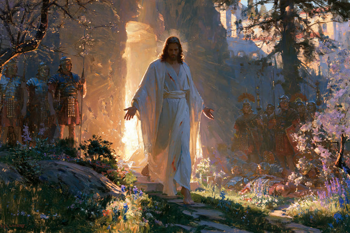 The Resurrection of Jesus Christ — The Blue Robe before the Golden Opening