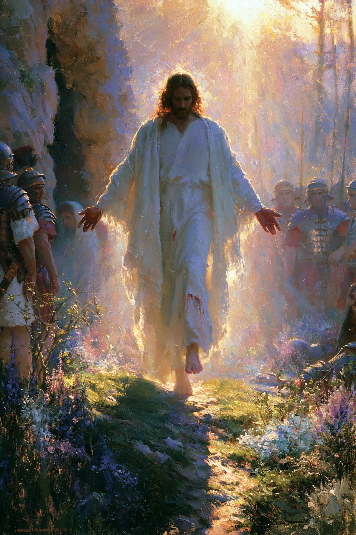 The Resurrection of Jesus Christ — The Golden Path beneath the Pale Robe