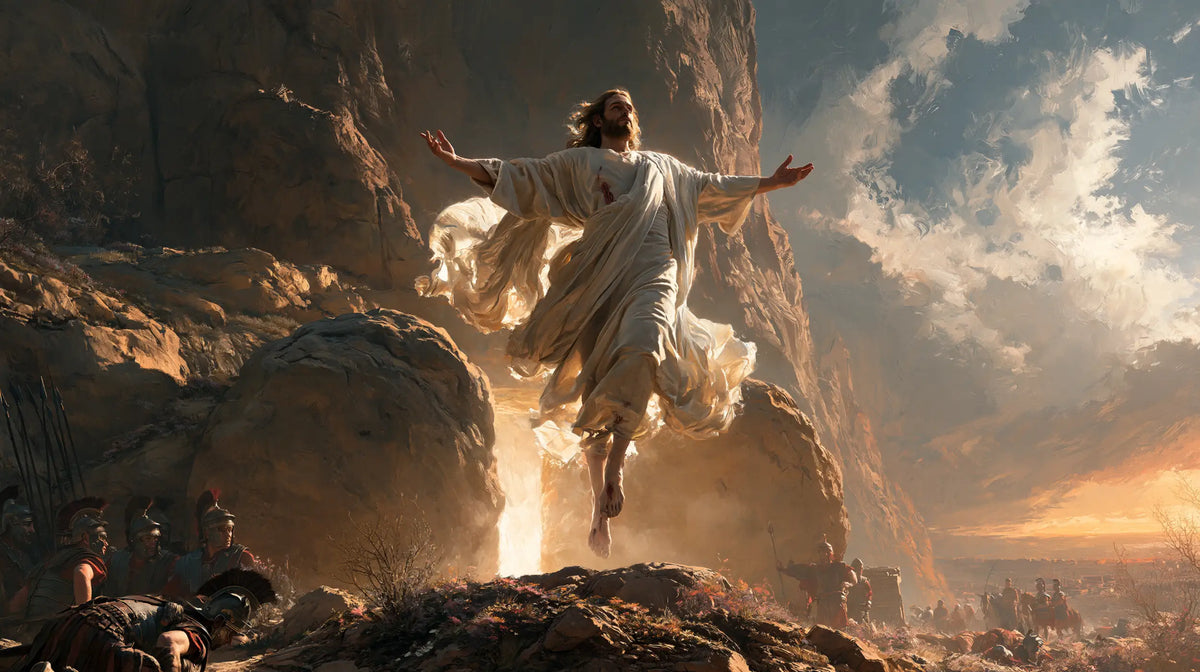 The Resurrection of Jesus Christ — Flight beneath the Towering Cliff