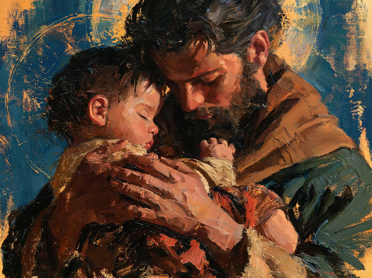 Saint Joseph with the Child Jesus – Expressionist · Landscape no. 8