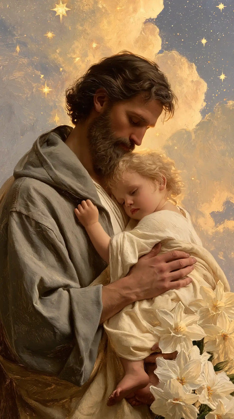 Saint Joseph with the Child Jesus – Symbolist · Portrait no. 3