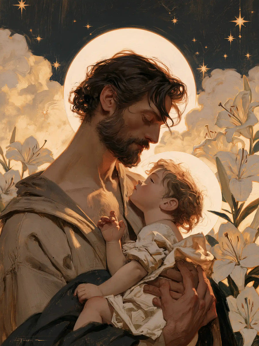 Saint Joseph with the Child Jesus – Symbolist · Portrait no. 8