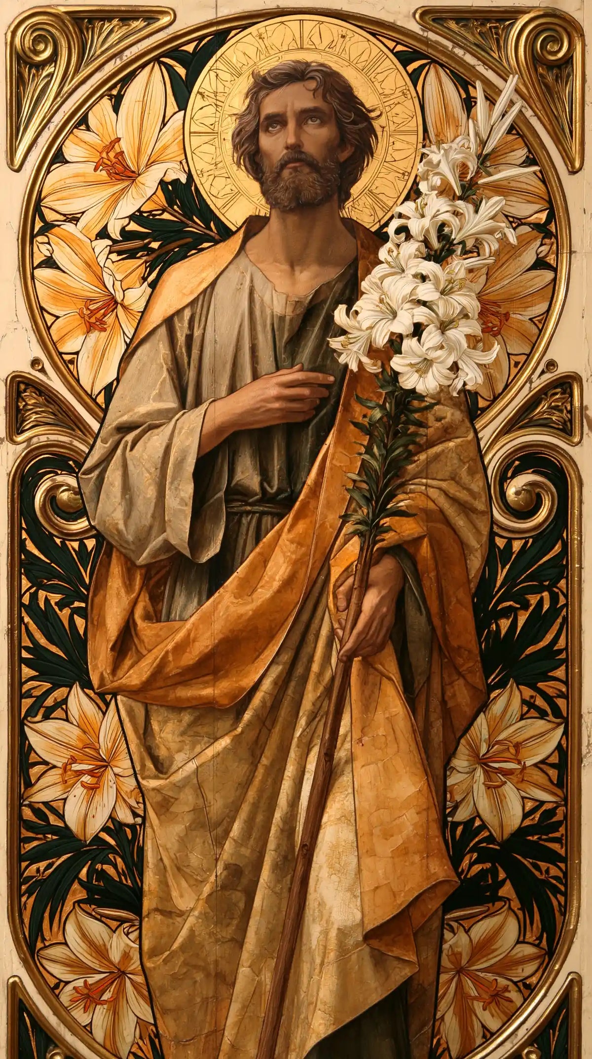 Saint Joseph – Sacred Art Nouveau · Portrait no. 1