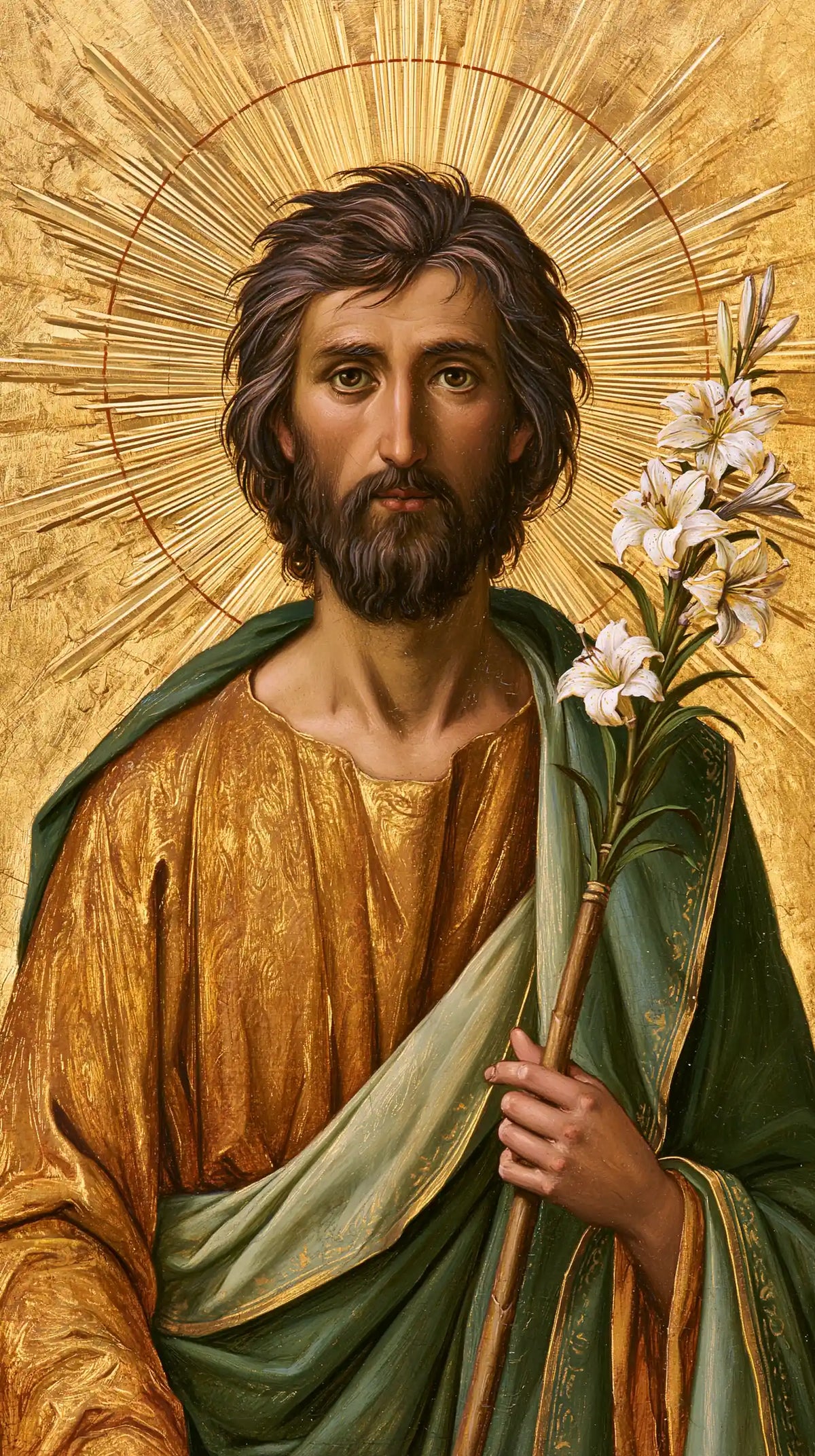 Saint Joseph – Sacred Gold · Portrait no. 4