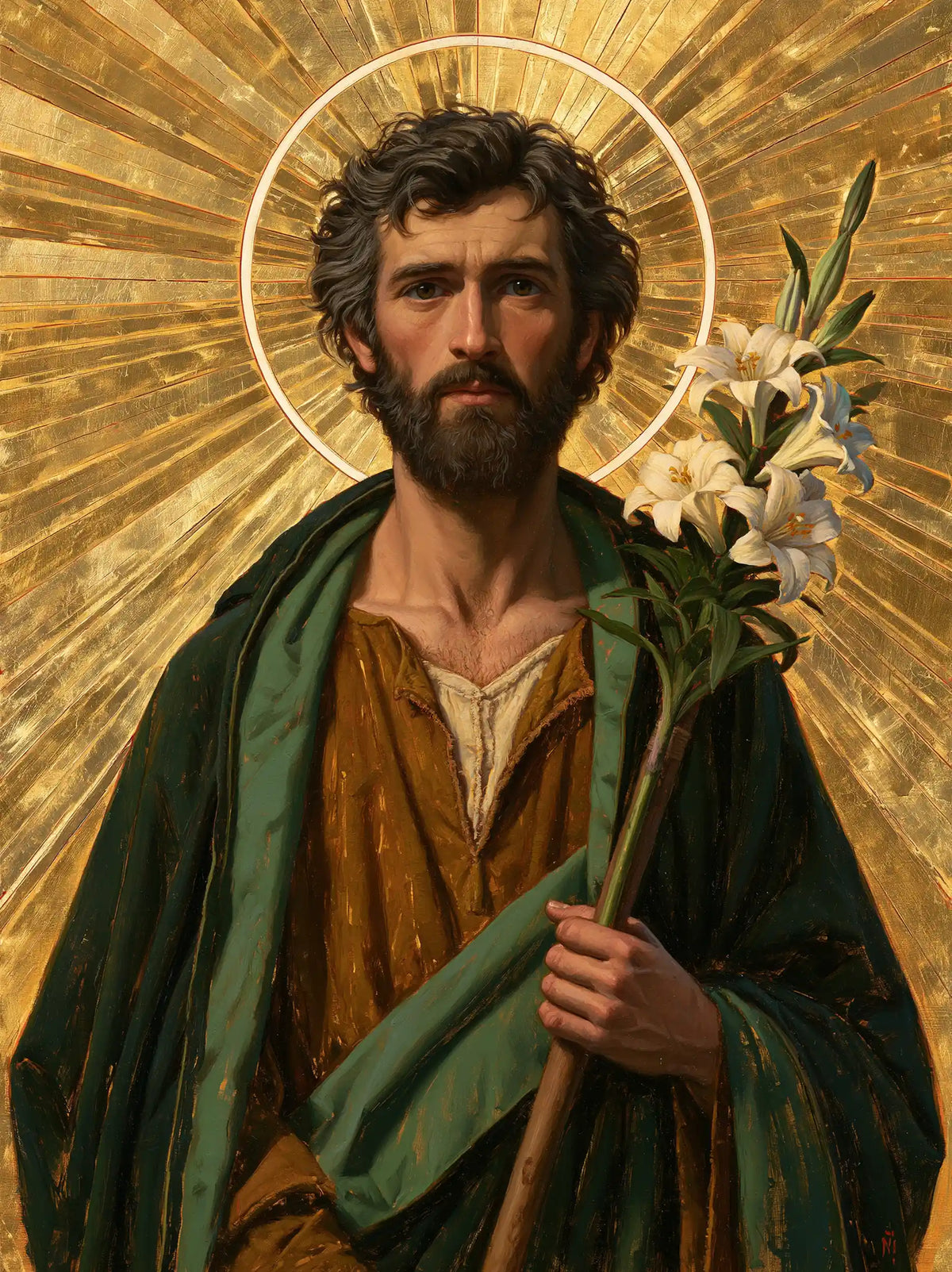 Saint Joseph – Sacred Gold · Portrait no. 11