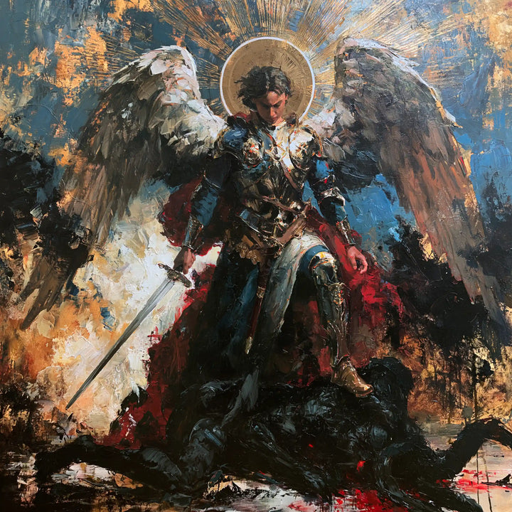 Saint Michael the Archangel – Expressionist · Square no. 1