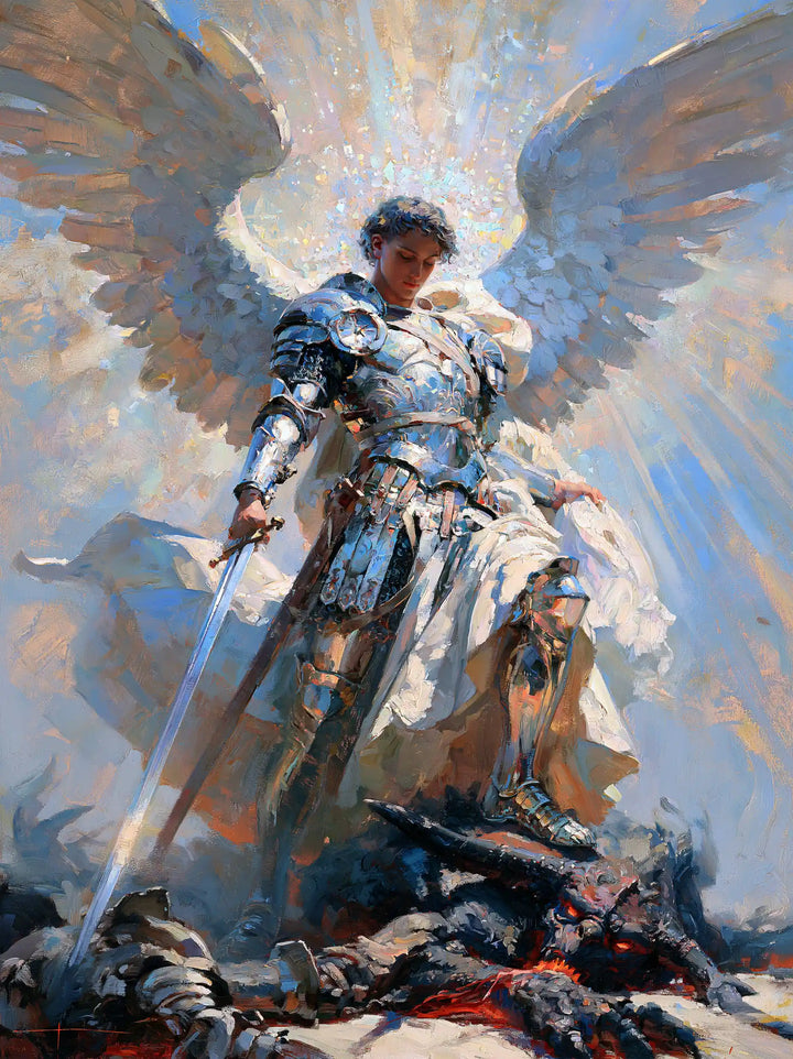 Saint Michael the Archangel – Impressionist · Portrait no. 9