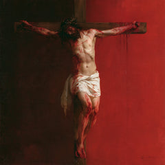 The Crucifixion – Scarlet Prayer Beneath the Cross