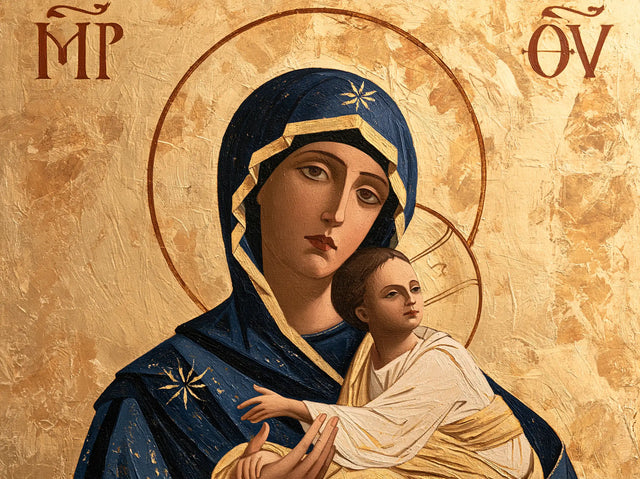 The Virgin and Child — The Child’s Gaze toward the Golden Horizon