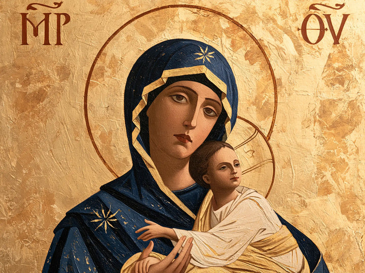 The Virgin and Child — The Child’s Gaze toward the Golden Horizon