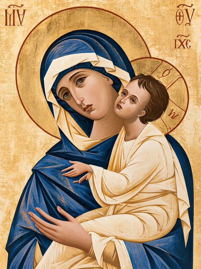 The Virgin and Child — A Whisper Against the White Veil