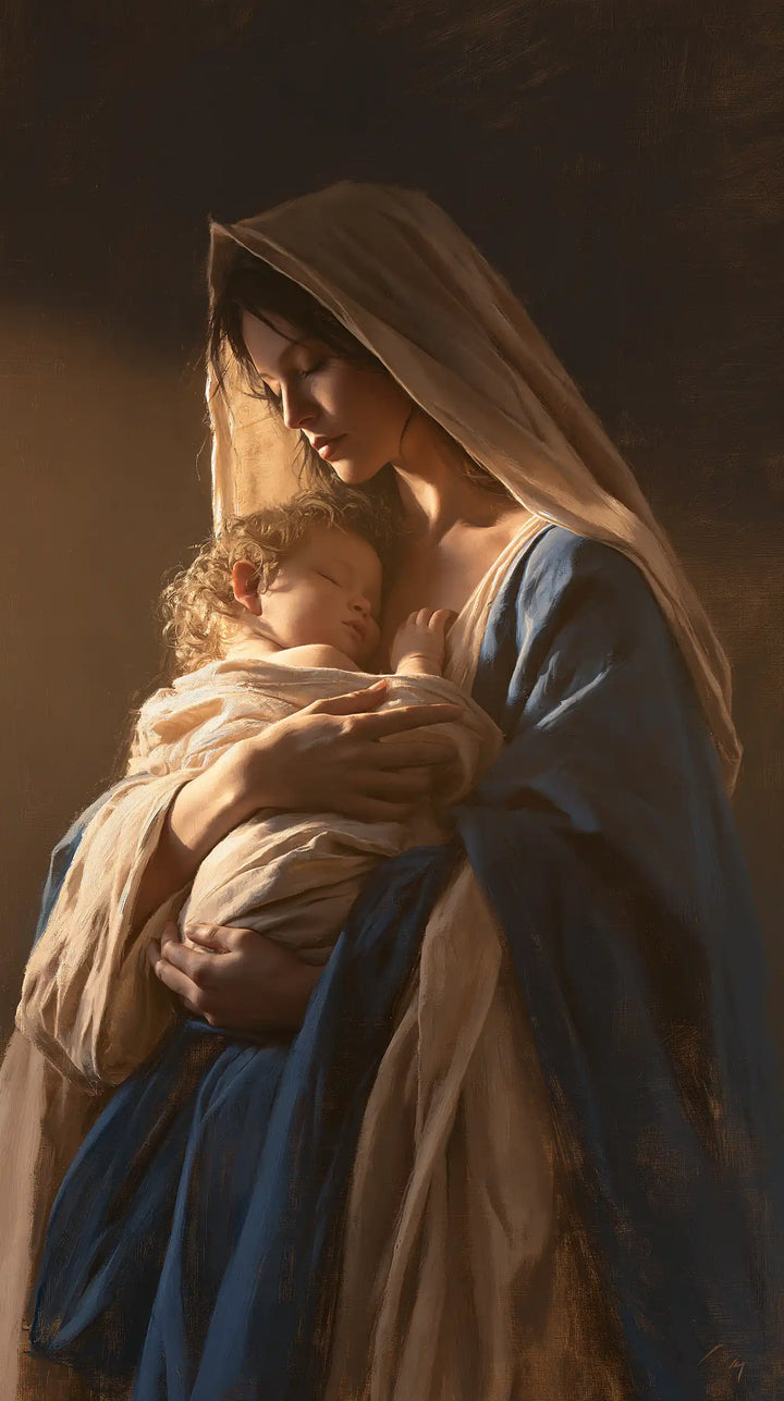 Virgin Mary and Child Jesus - Contemporary Minimalism · Portrait n° 1