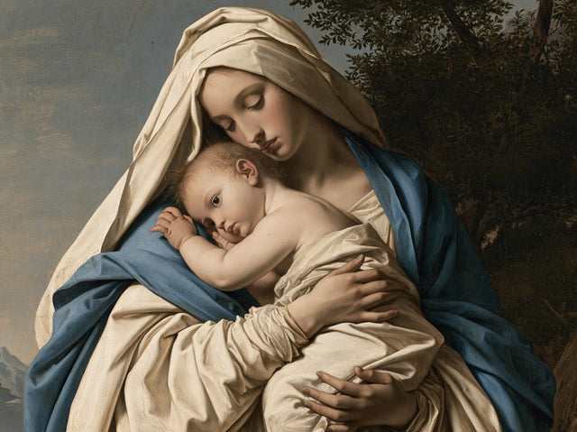 The Virgin and Child — A Cheek upon the Azure Shoulder