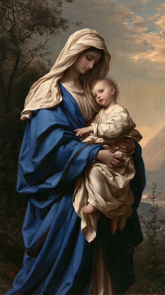 The Virgin and Child — The Flowing Mantle of a Peaceful Evening
