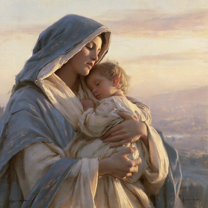The Virgin and Child — A Little Dream Beneath Mauve Clouds