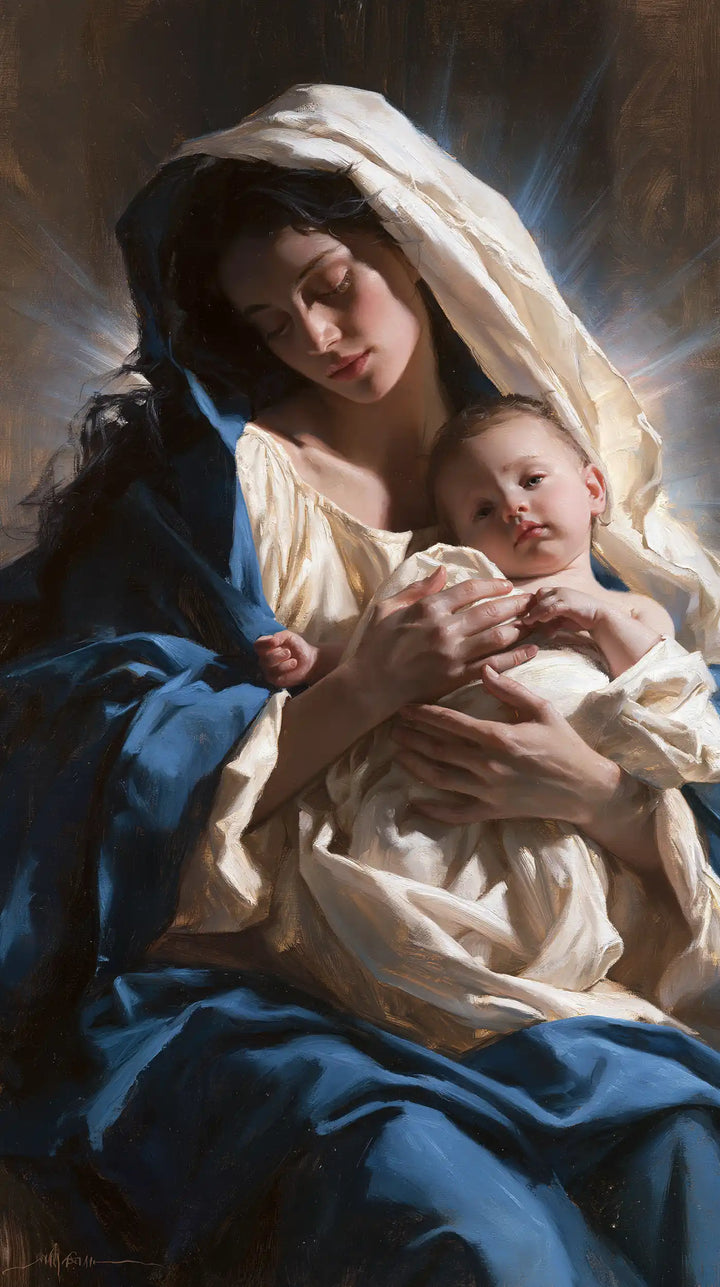 The Virgin and Child — The Little Face in the Silvery Radiance