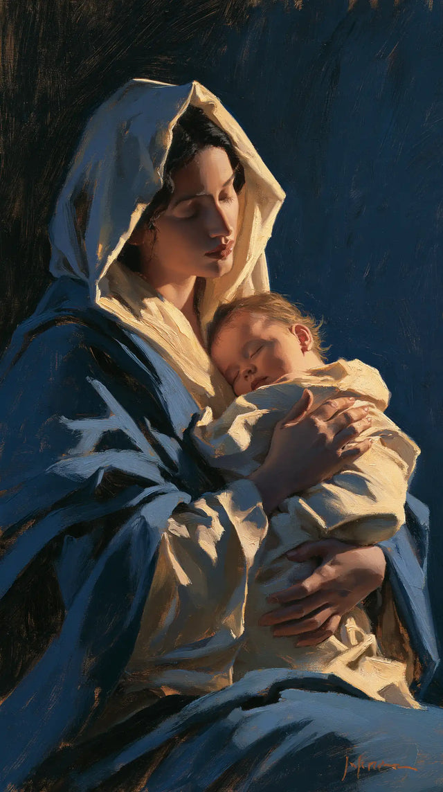 The Virgin and Child — Rest Within the Great Nocturnal Folds