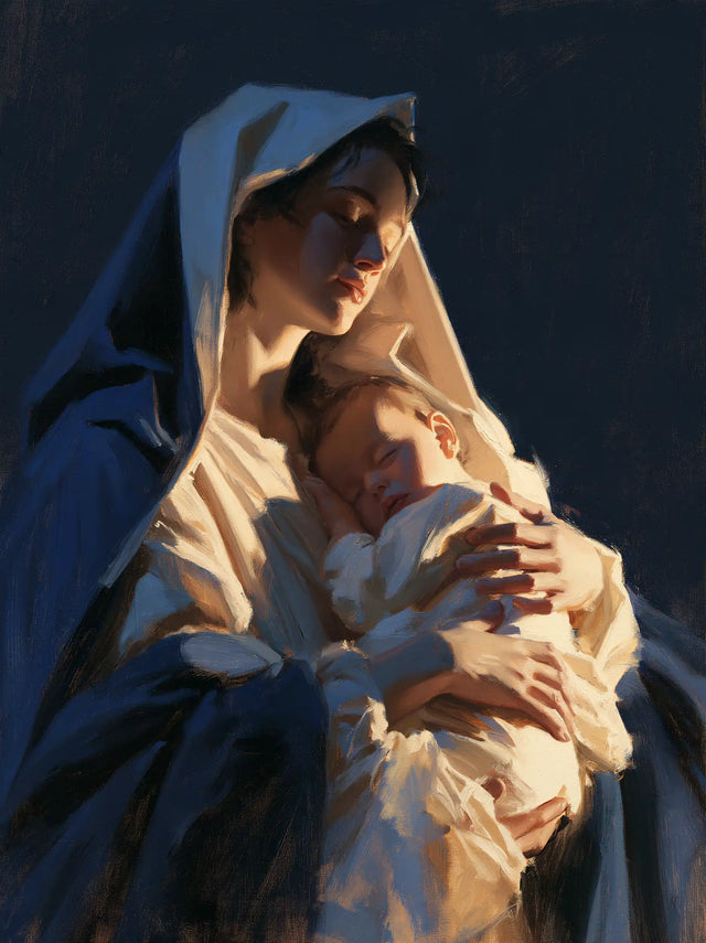 The Virgin and Child — The Gaze into Night Above the Embrace