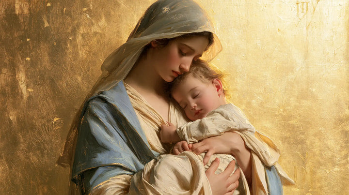 Virgin Mary and Child Jesus - Sacred Gold · Landscape n° 13