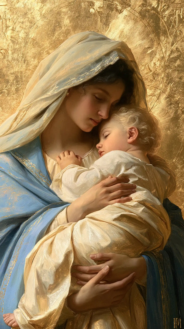 Virgin Mary and Child Jesus - Sacred Gold · Portrait n° 23