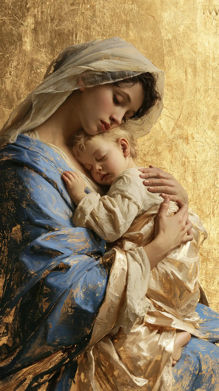 Virgin Mary and Child Jesus - Sacred Gold · Portrait n° 29