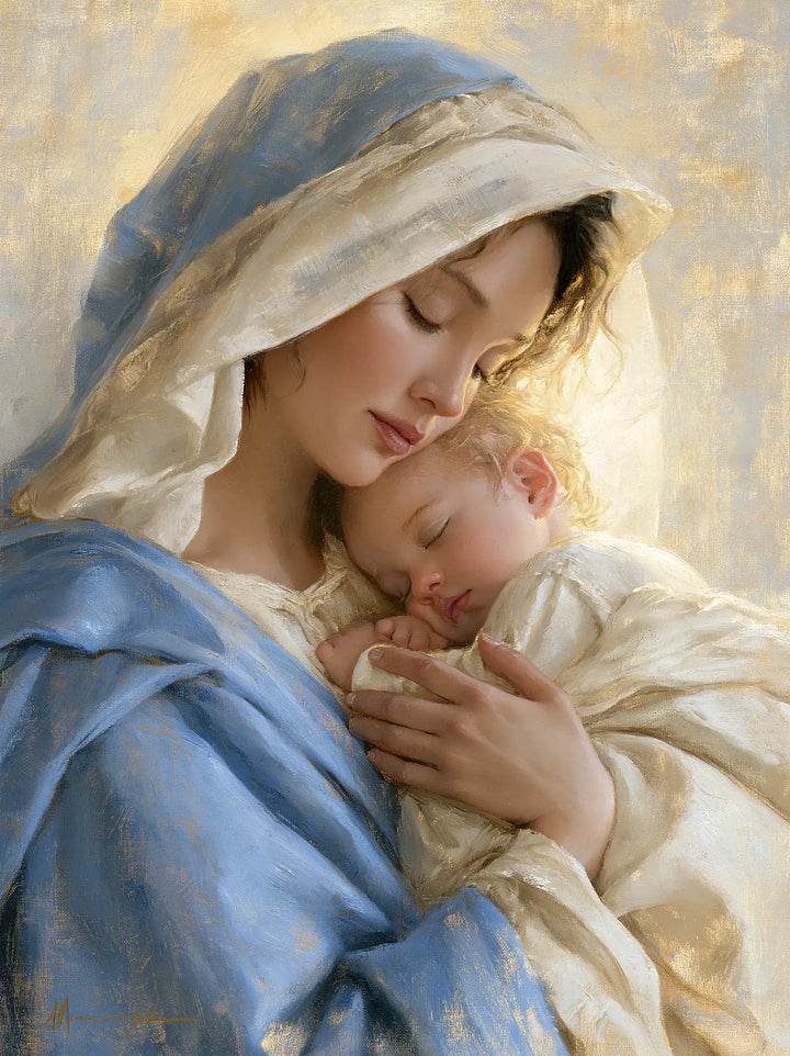 Virgin Mary and Child Jesus - Sacred Maternal Tenderness · Portrait n° 7