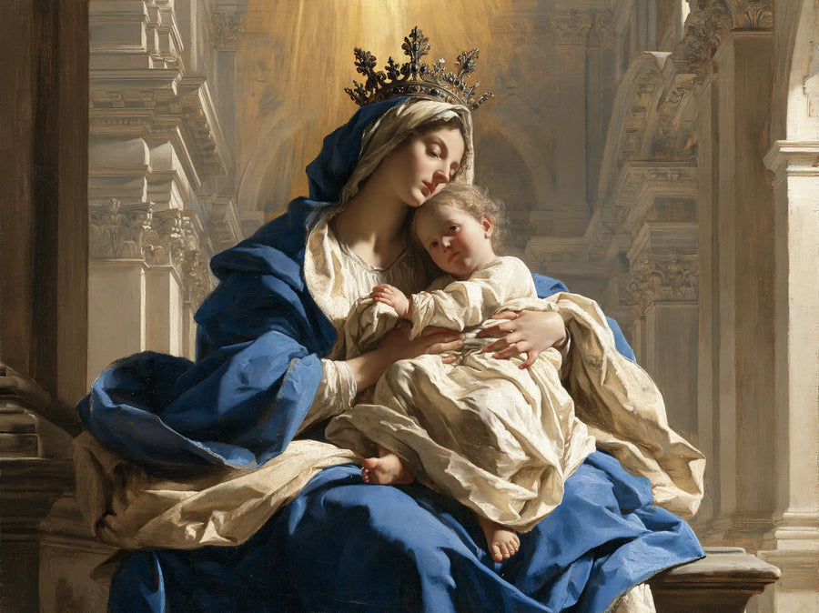 Virgin Mary and Child Jesus - Sacred Monumental View · Landscape n° 4