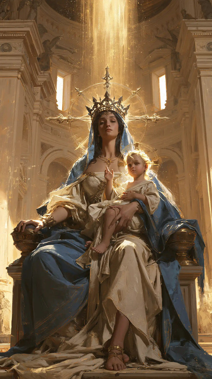Virgin Mary and Child Jesus - Sacred Monumental View · Portrait n° 8