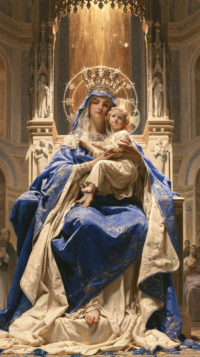 The Virgin and Child — The Luminous Circle Beneath the Canopy