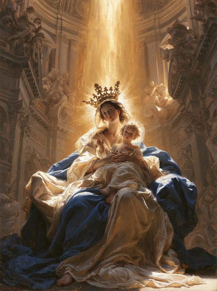 Virgin Mary and Child Jesus - Sacred Monumental View · Portrait n° 31