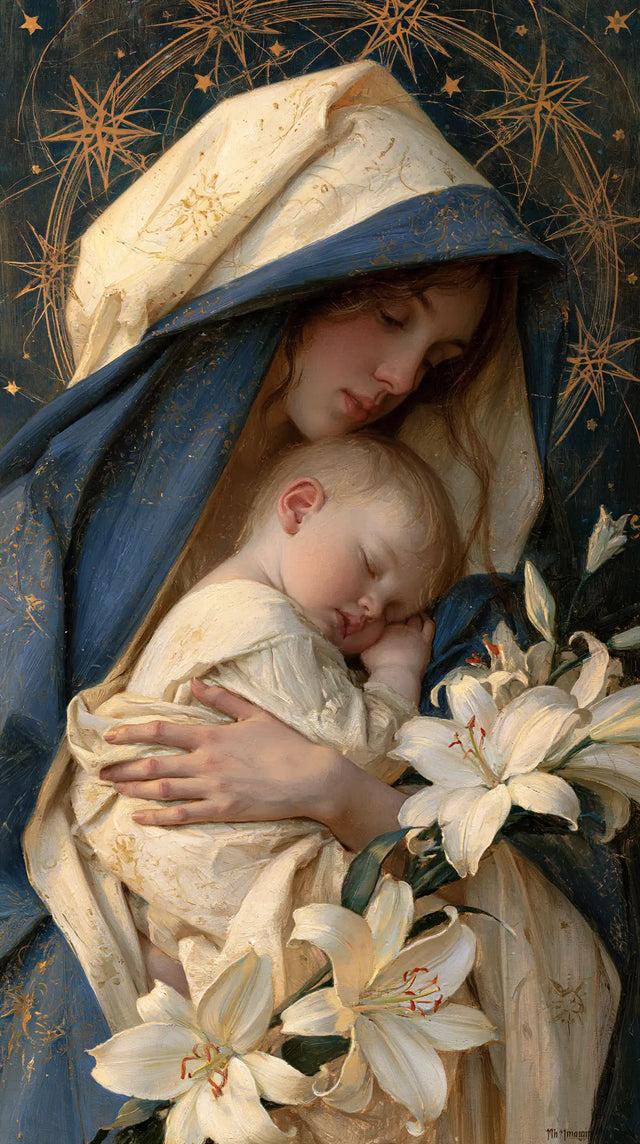 The Virgin and Child — Peace Beneath the Two-Toned Veil