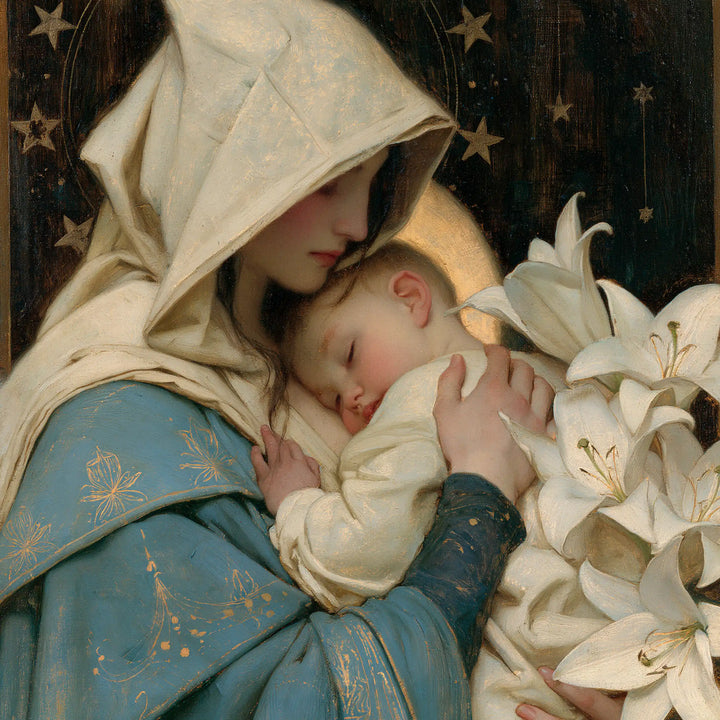 The Virgin and Child — Rest Beneath the Great Ivory Hood