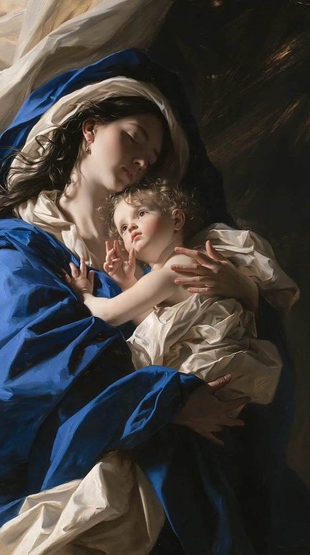Virgin Mary and Child Jesus - Theatrical Baroque · Portrait n° 12