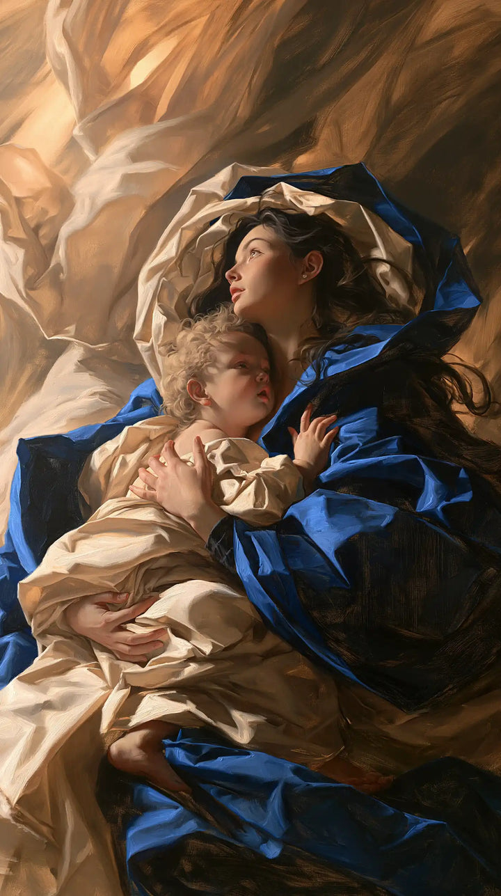 Virgin Mary and Child Jesus - Theatrical Baroque · Portrait n° 15